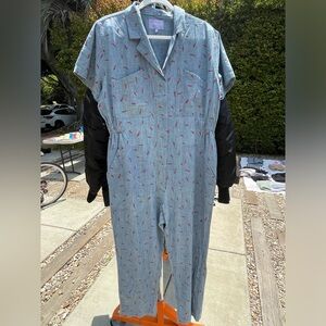 Bonobos Chambray Chili Pepper Short-Sleeved Jumpsuit